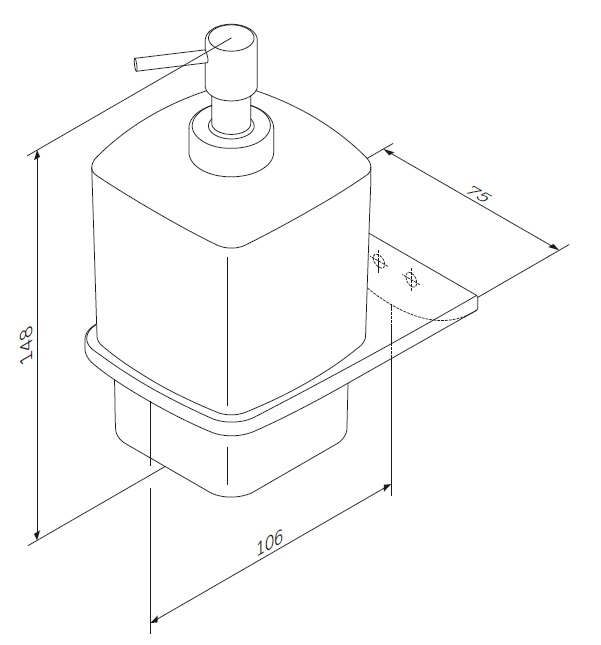 Стеклянный диспенсер для жидкого мыла Am.Pm Inspire V2.0 A50A36900