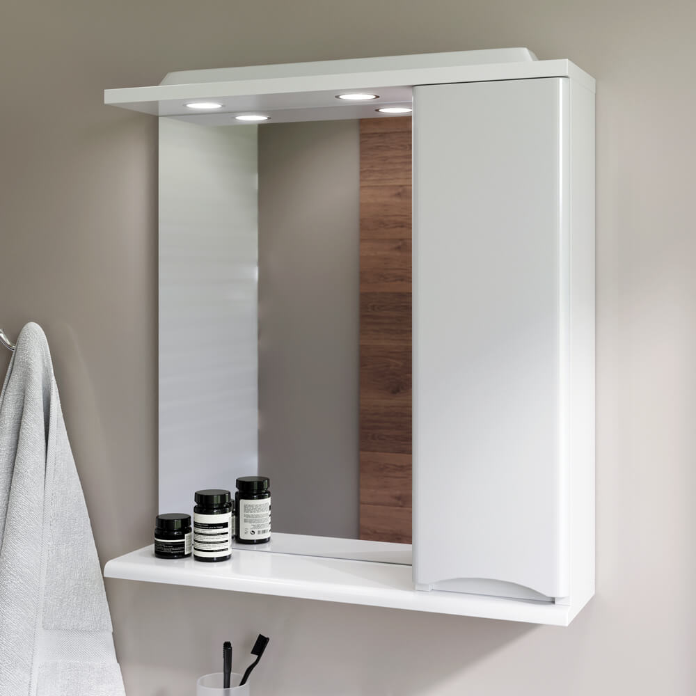 Комплект мебели для ванной Am.Pm Like 65 BK80GB + зеркало, аксессуары, смеситель