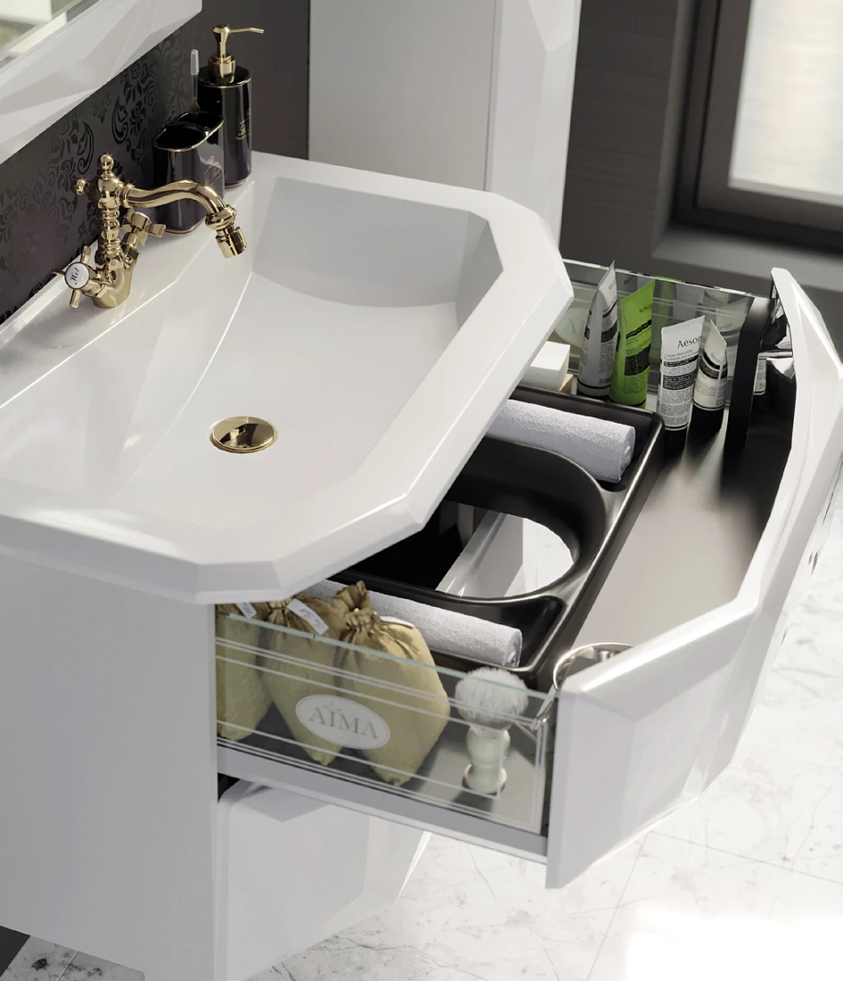 Мебель для ванной Aima Design Crystal 90 белый