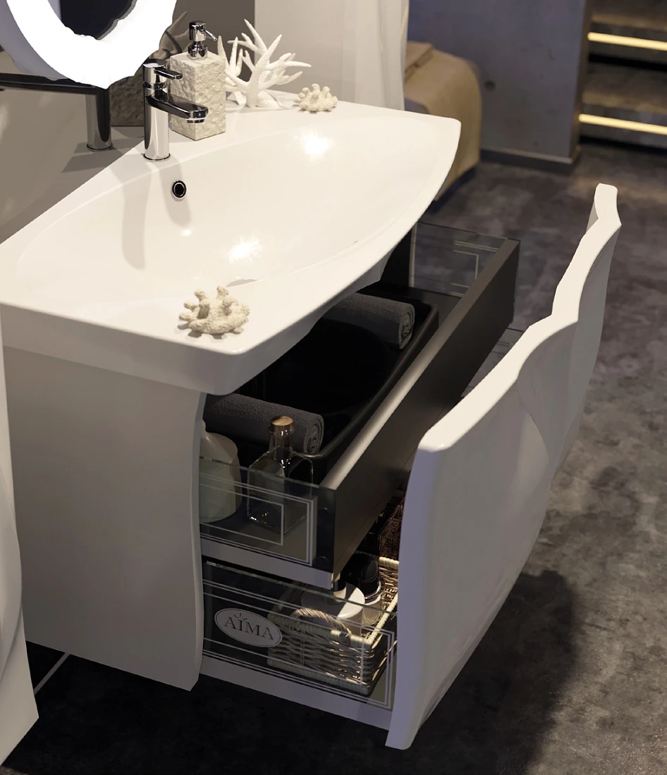 Мебель для ванной Aima Design Mirage 90 белый